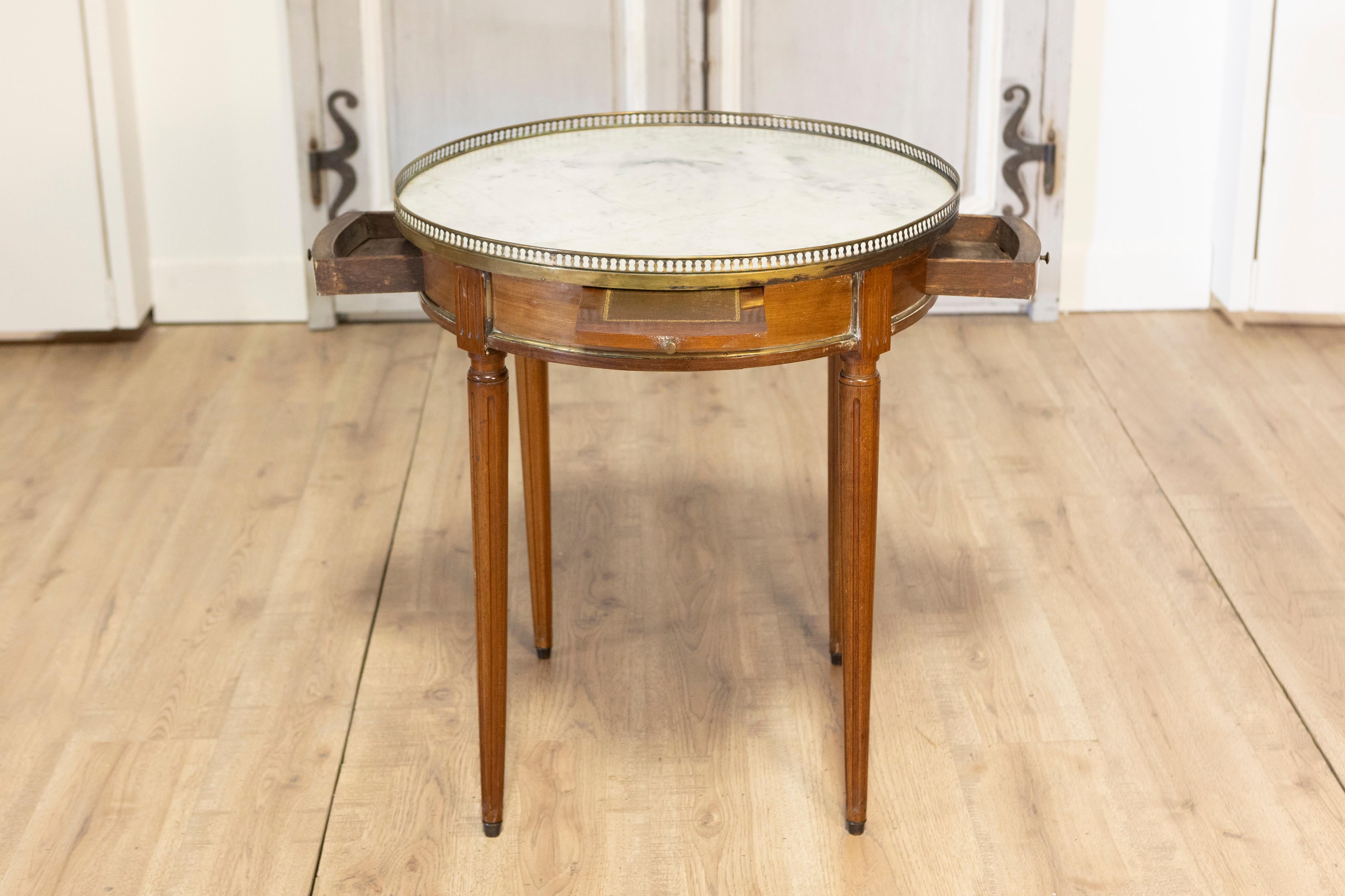 Laiton Table Bouillotte française du 19ème siècle