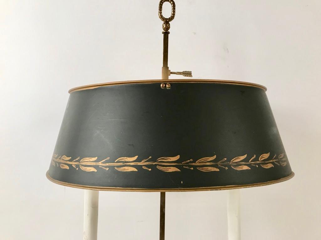 19th Century French Bouilotte Lamp with Tole Shade 4