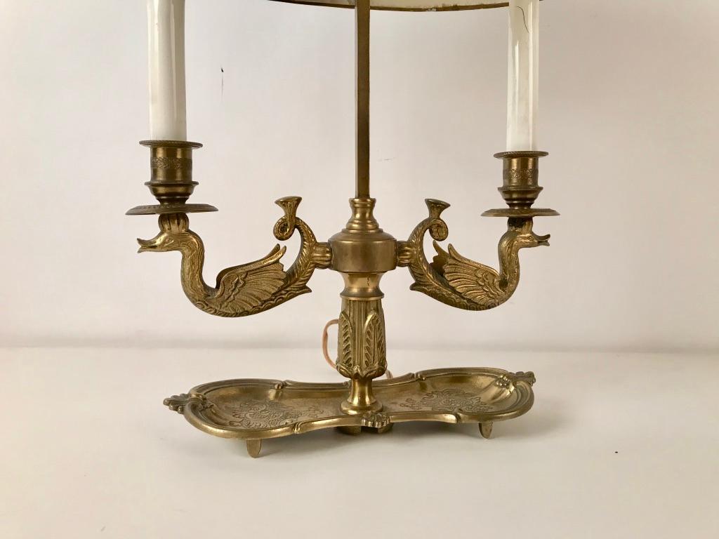 19th Century French Bouilotte Lamp with Tole Shade 6