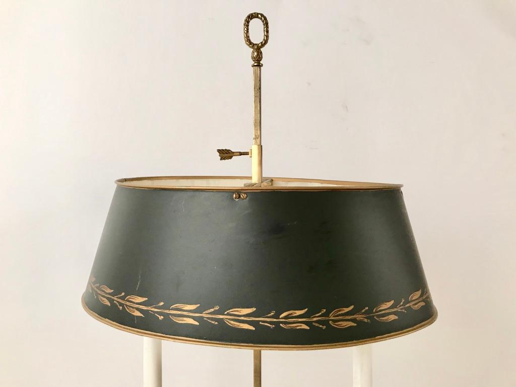 19th Century French Bouilotte Lamp with Tole Shade 9