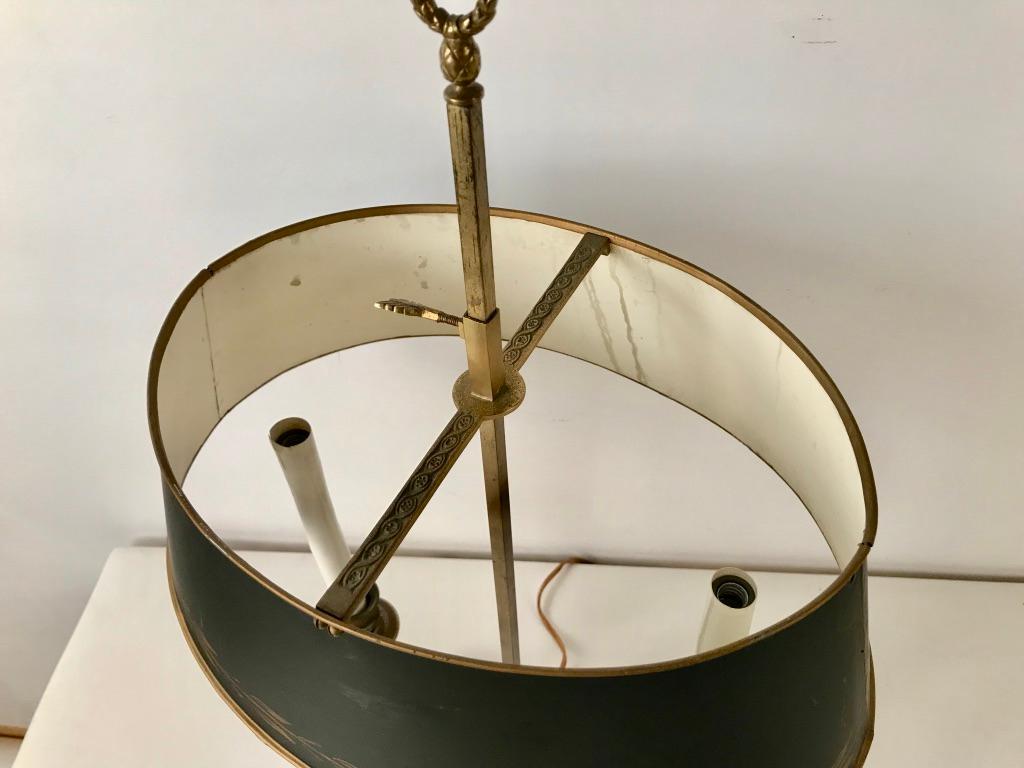 19th Century French Bouilotte Lamp with Tole Shade 12