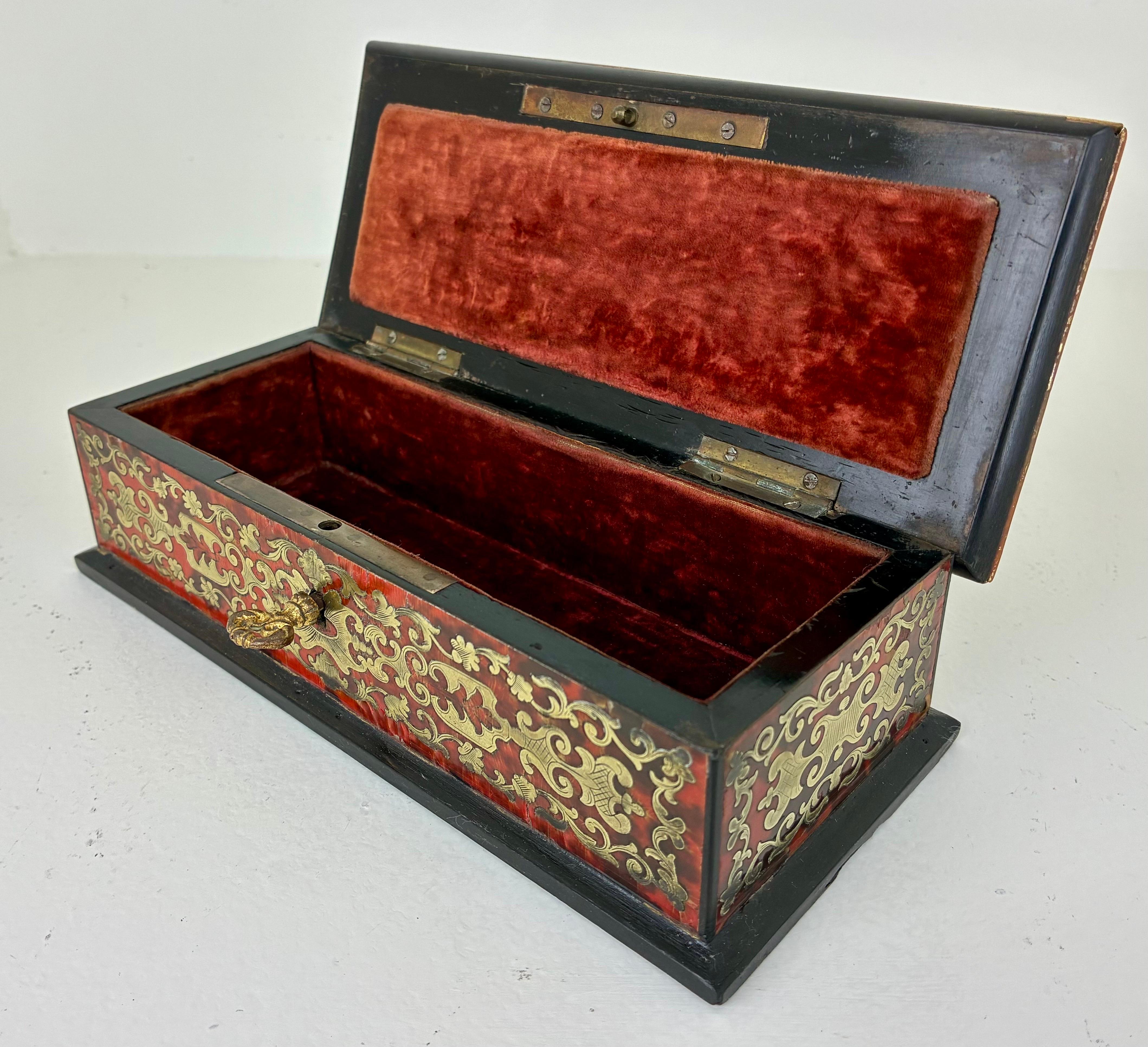 19th Century French Boulle Box In Good Condition For Sale In Pittsburgh, PA