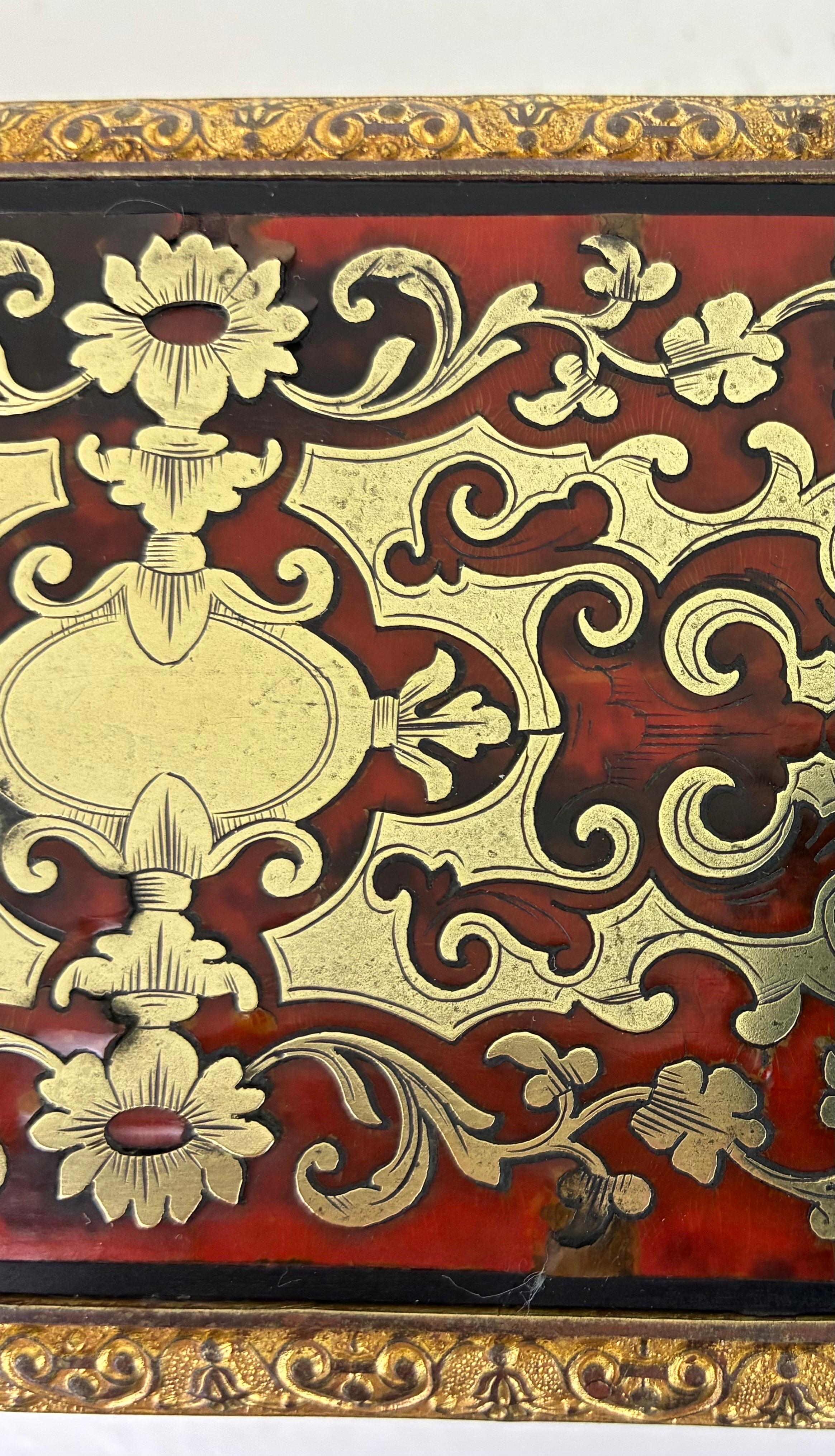 Brass 19th Century French Boulle Box For Sale