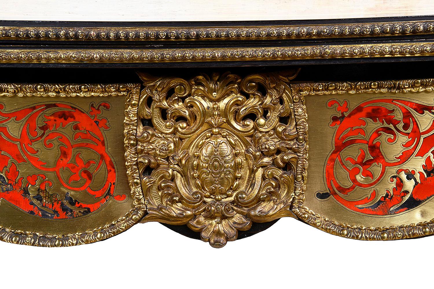Laiton Table à cartes Boulle française du 19e siècle