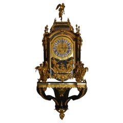 Antique 19th Century French Boulle Clock with Pedestal
