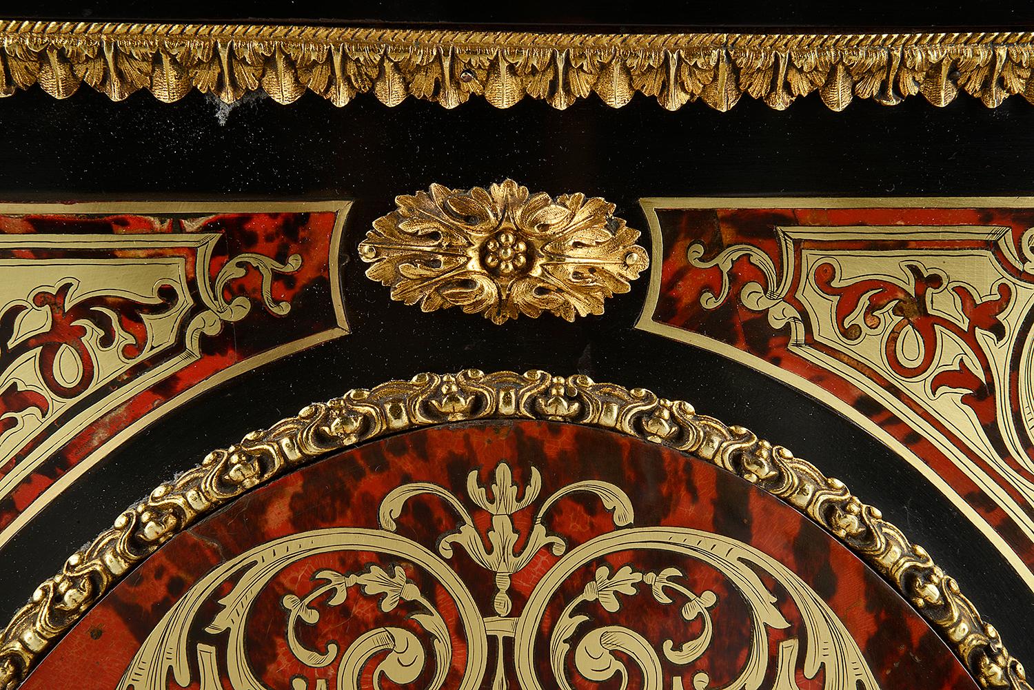 Inlay 19th Century French Boulle Inlaid Side Cabinet or Credenza For Sale
