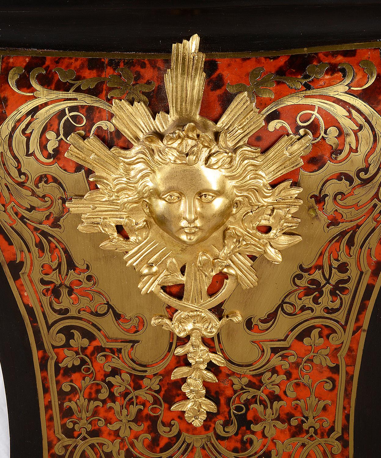 19th Century French Boulle Longcase Clock In Good Condition For Sale In Brighton, Sussex