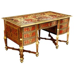 19th Century French Boulle Louis XVI Style Mazarin / Desk