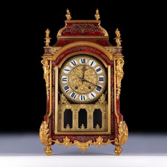 19th Century French Boulle Mantle Clock In The Louis XIV Style