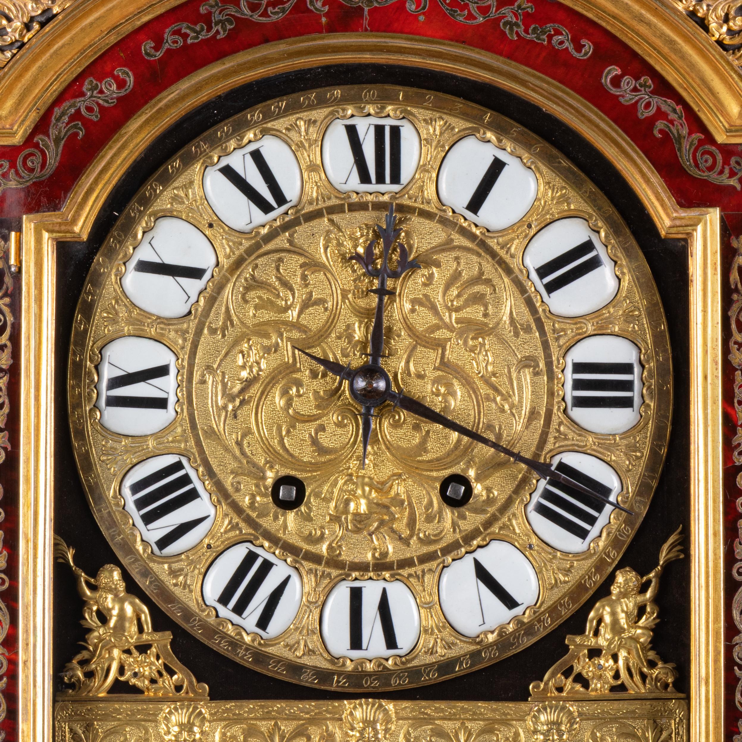 19th Century French Boulle Mantle Clock In The Louis XIV Style For Sale 1