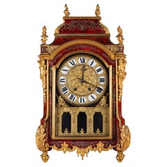 19th Century French Boulle Mantle Clock In The Louis XIV Style