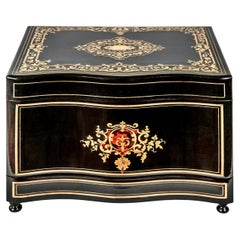 19th Century French Boulle Napoleon III Liqueur Cave Box