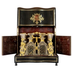 Antique 19th Century French Boulle Napoleon III Liqueur Cave Box