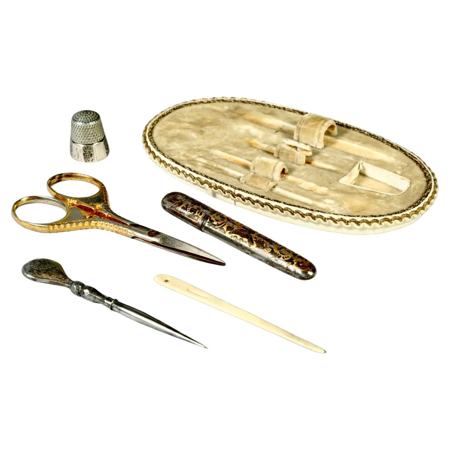 19. Jahrhundert Französisch Boulle Sewing Duft Necessaire Box im Angebot 4