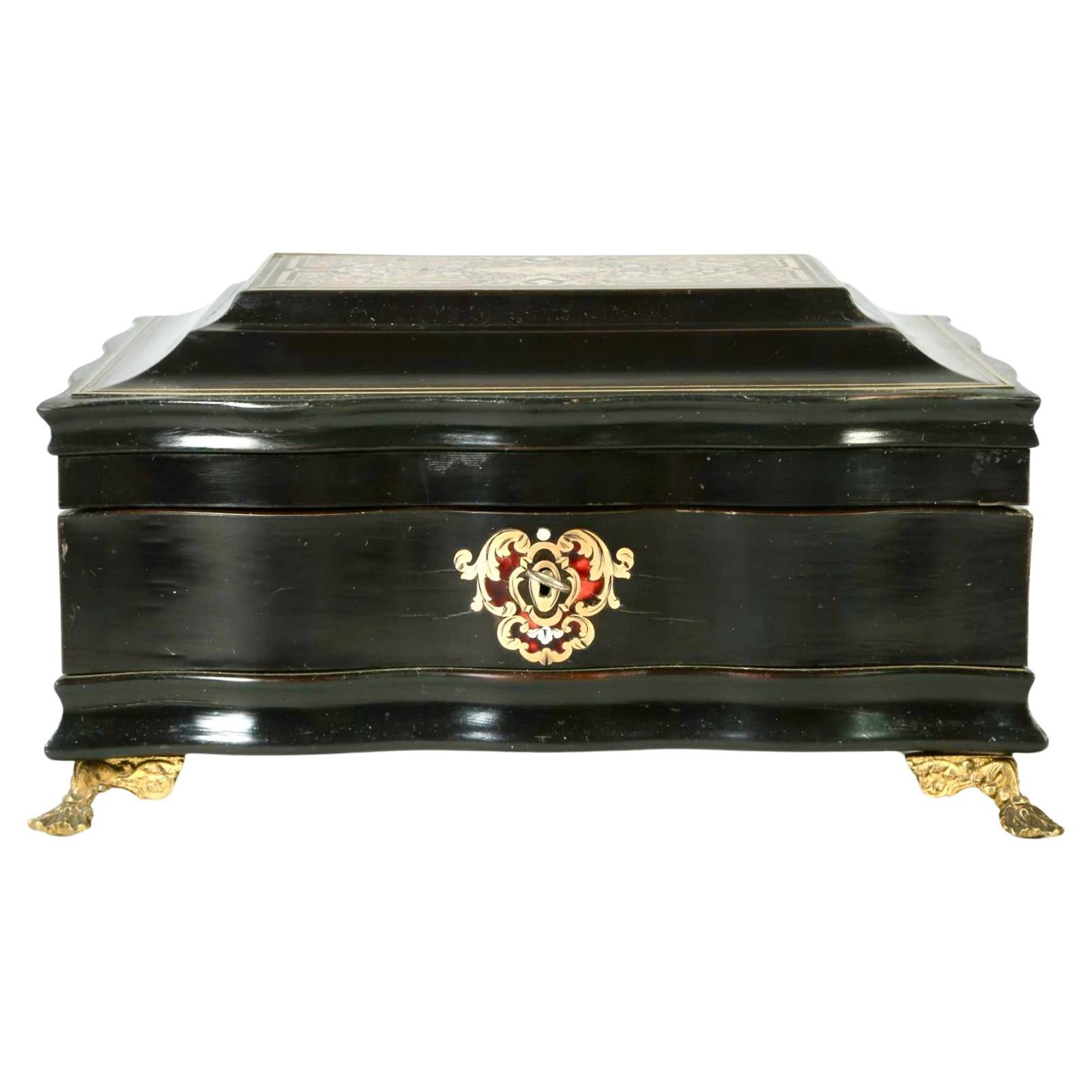 19. Jahrhundert Französisch Boulle Sewing Duft Necessaire Box im Angebot 7