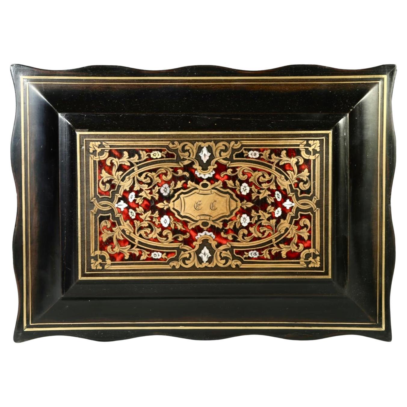 19. Jahrhundert Französisch Boulle Sewing Duft Necessaire Box (Empire) im Angebot