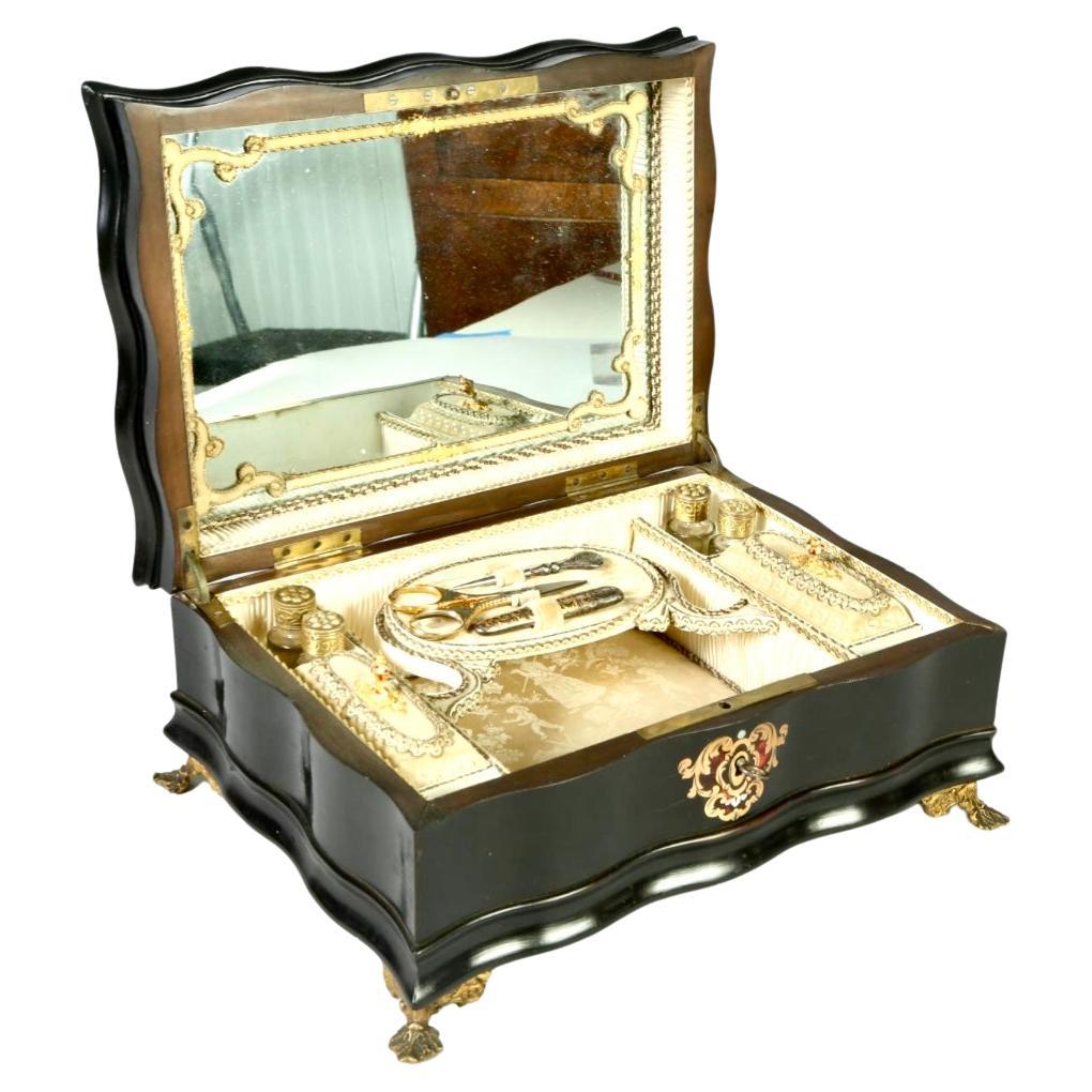 19. Jahrhundert Französisch Boulle Sewing Duft Necessaire Box im Angebot 2