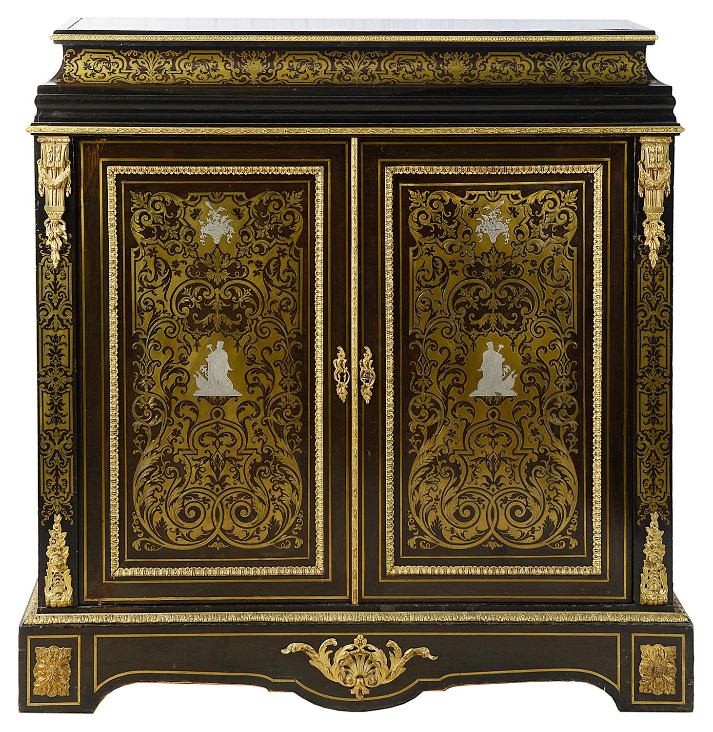 19th Century French Boulle Side Cabinet