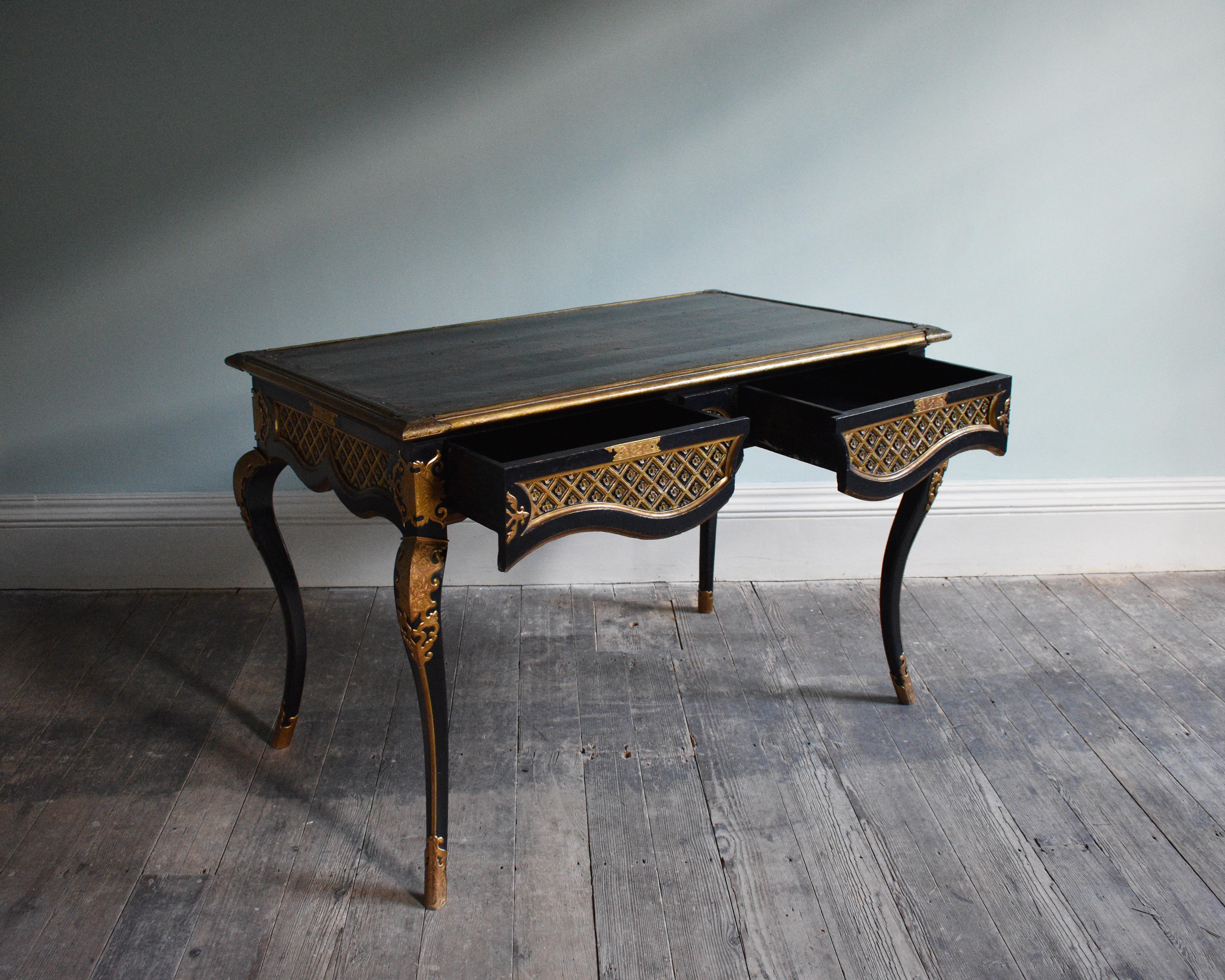 Carved 19th Century French 'Boulle' Style Table  For Sale