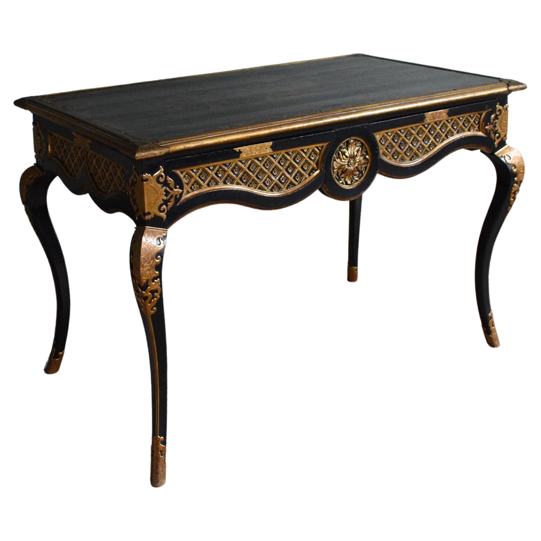 Französischer Tisch im „Boulle“-Stil des 19. Jahrhunderts 