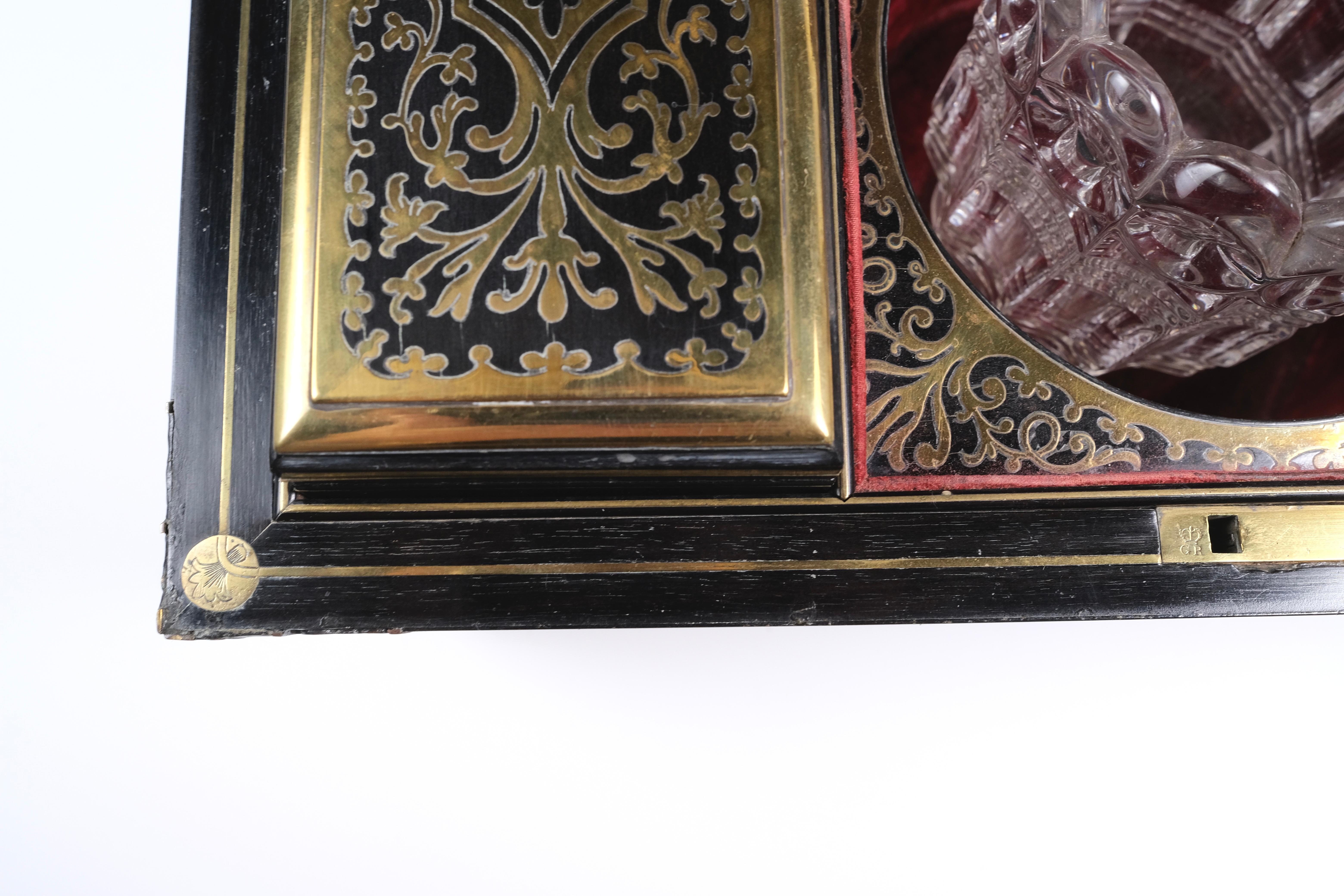 Inlay 19th Century French Boulle Tea Caddy For Sale