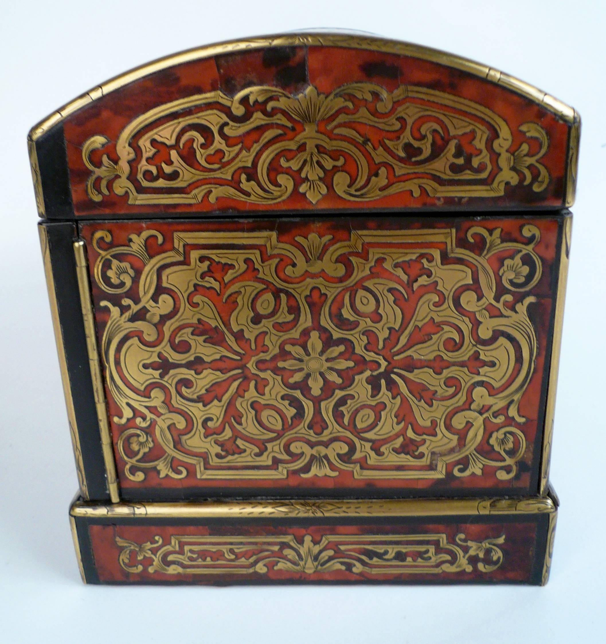 19th Century French Boulle Tea Caddy 2