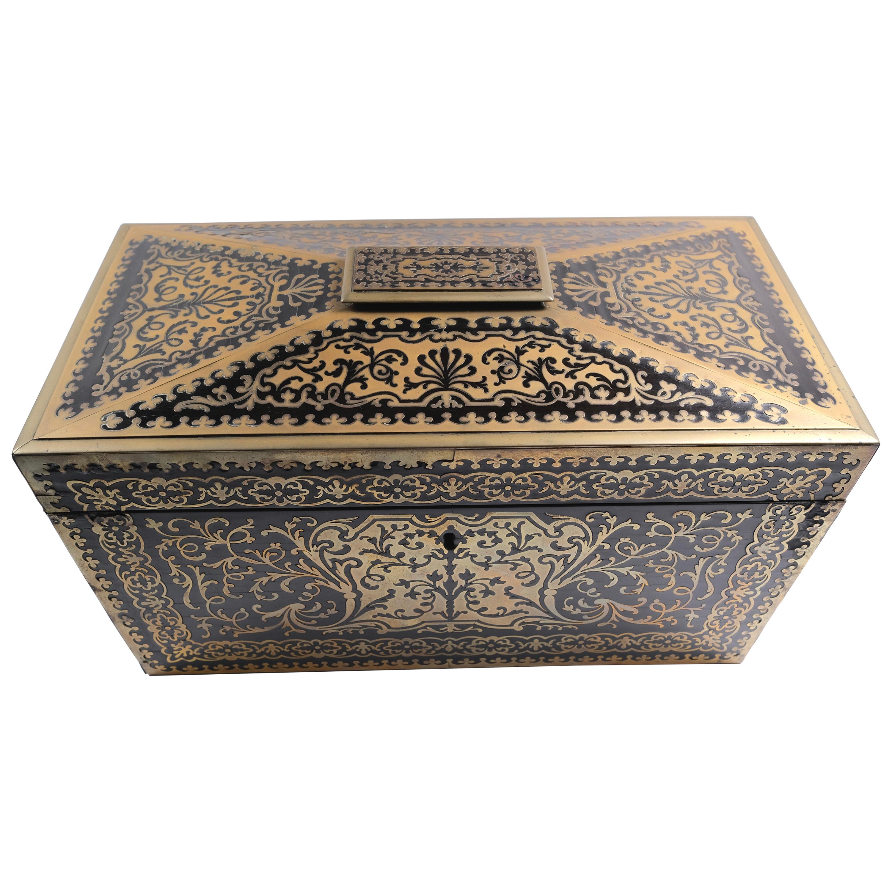 19th Century French Boulle Tea Caddy