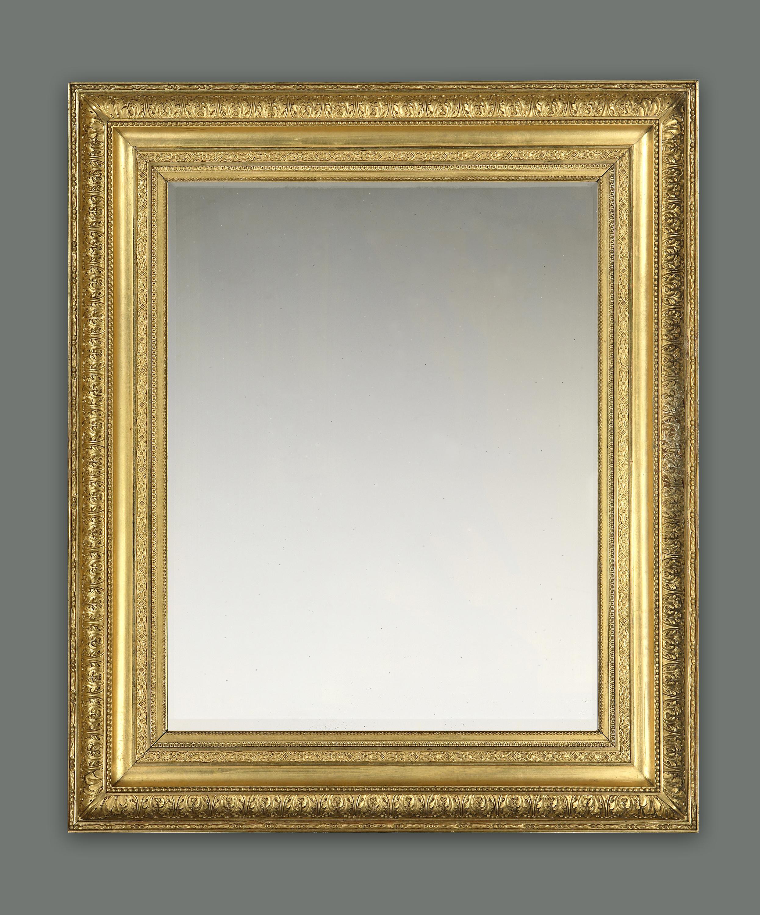 Gilt 19th Century French Bourbon Restoration Louis XVIII Frame, with Choice of Mirror For Sale