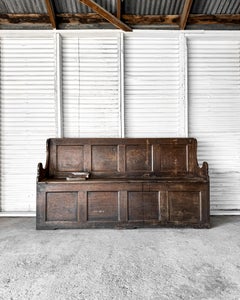 19th Century French Box Settle Bench