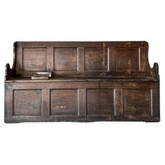 19th Century French Box Settle Bench