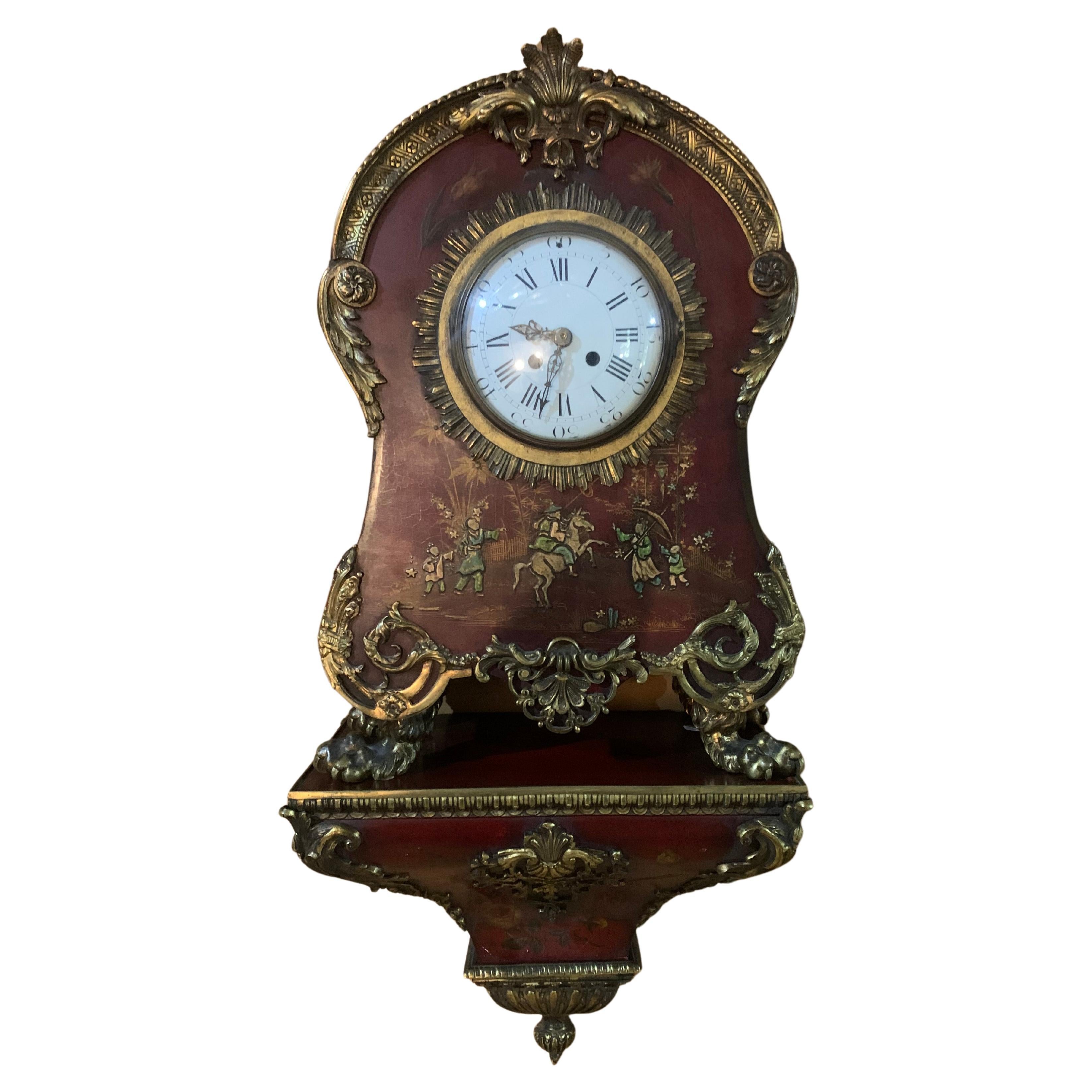 19th Century French Bracket Clock on Stand For Sale