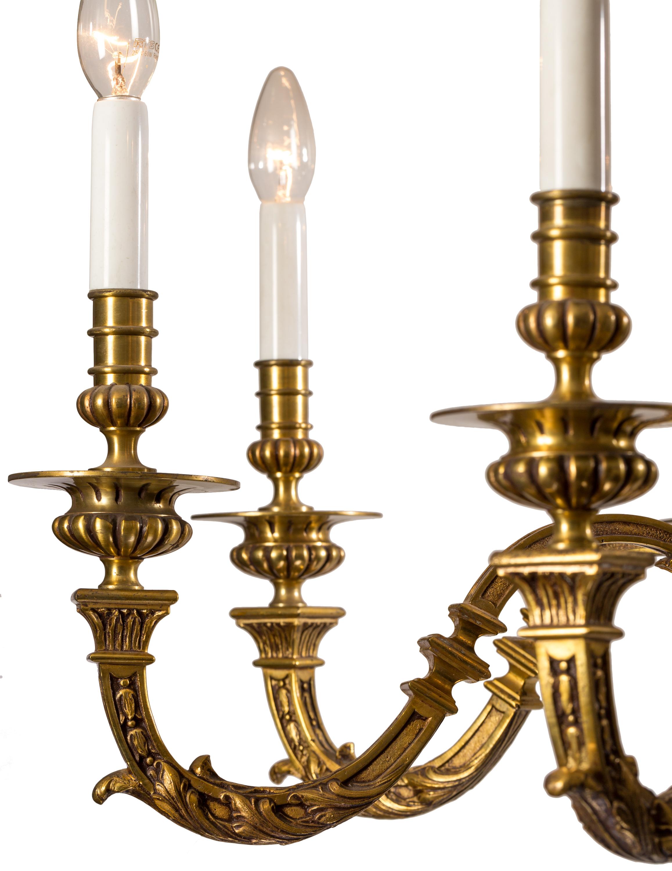 antique french brass chandelier