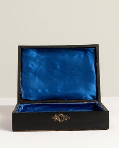19th Century French Brass-Accented Box, Antique Decorative Object