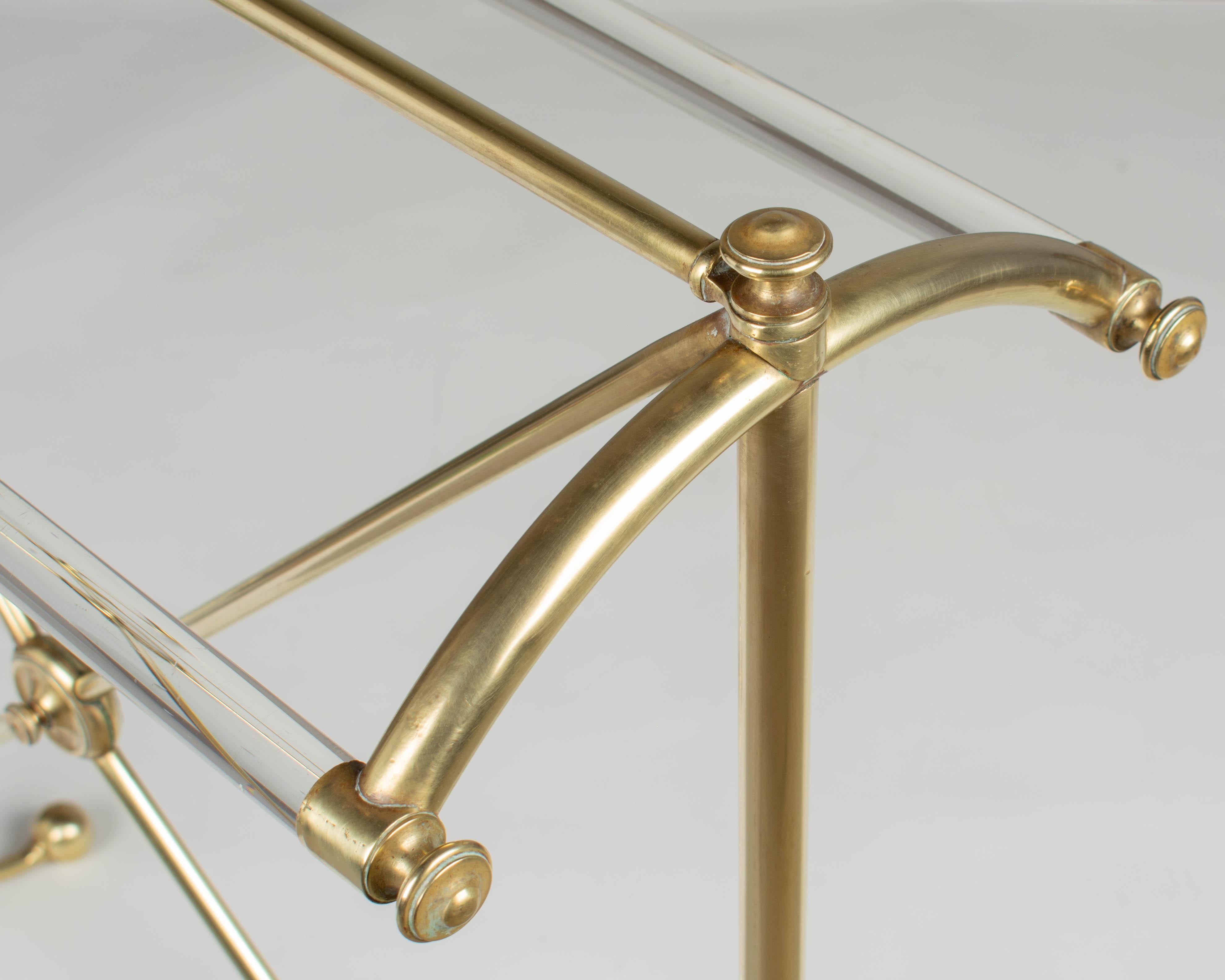 19th Century French Brass and Glass Towel Rail or Rack For Sale 10