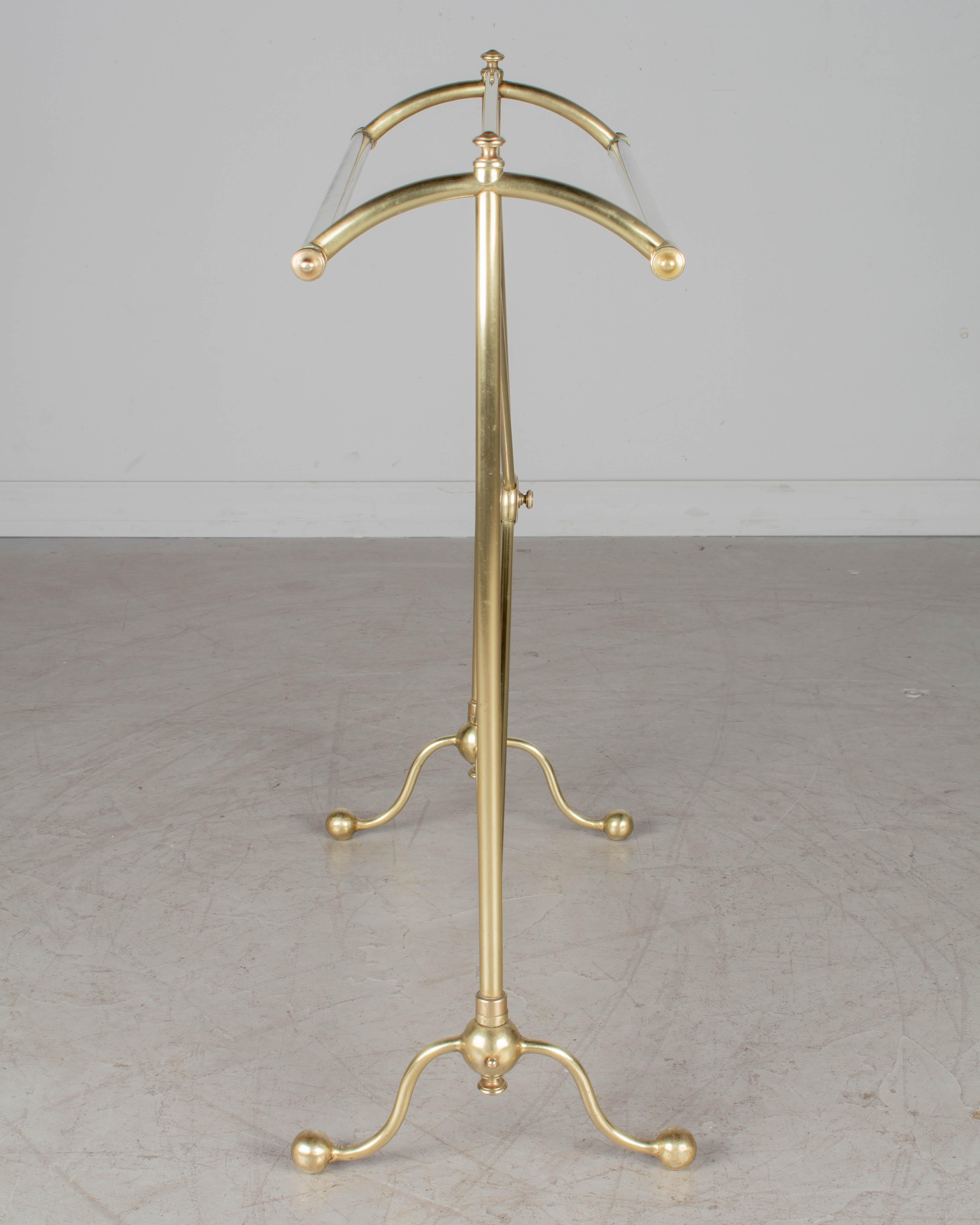 19th Century French Brass and Glass Towel Rail or Rack For Sale 2