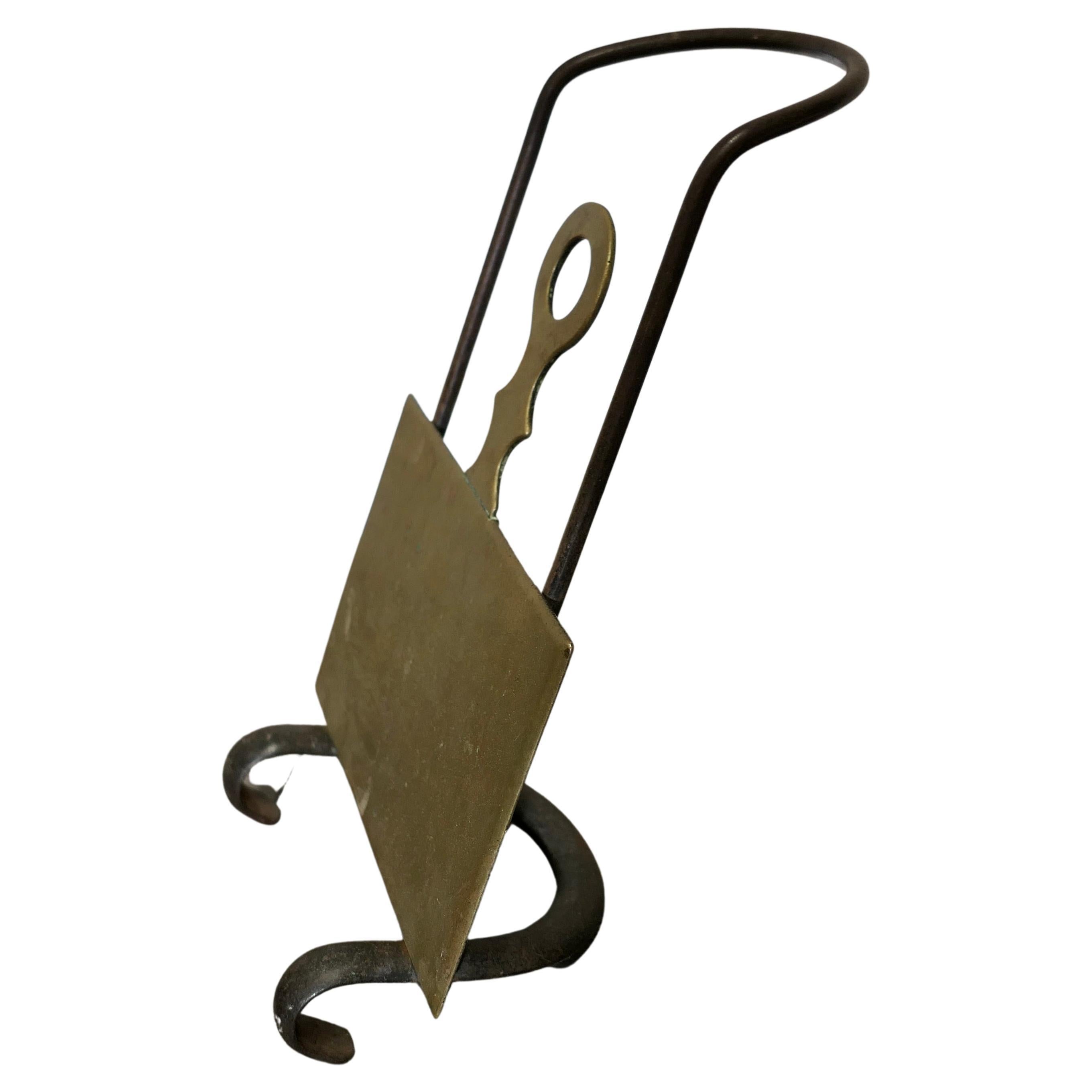 19th Century, French, Brass and Iron Adjustable Trivet