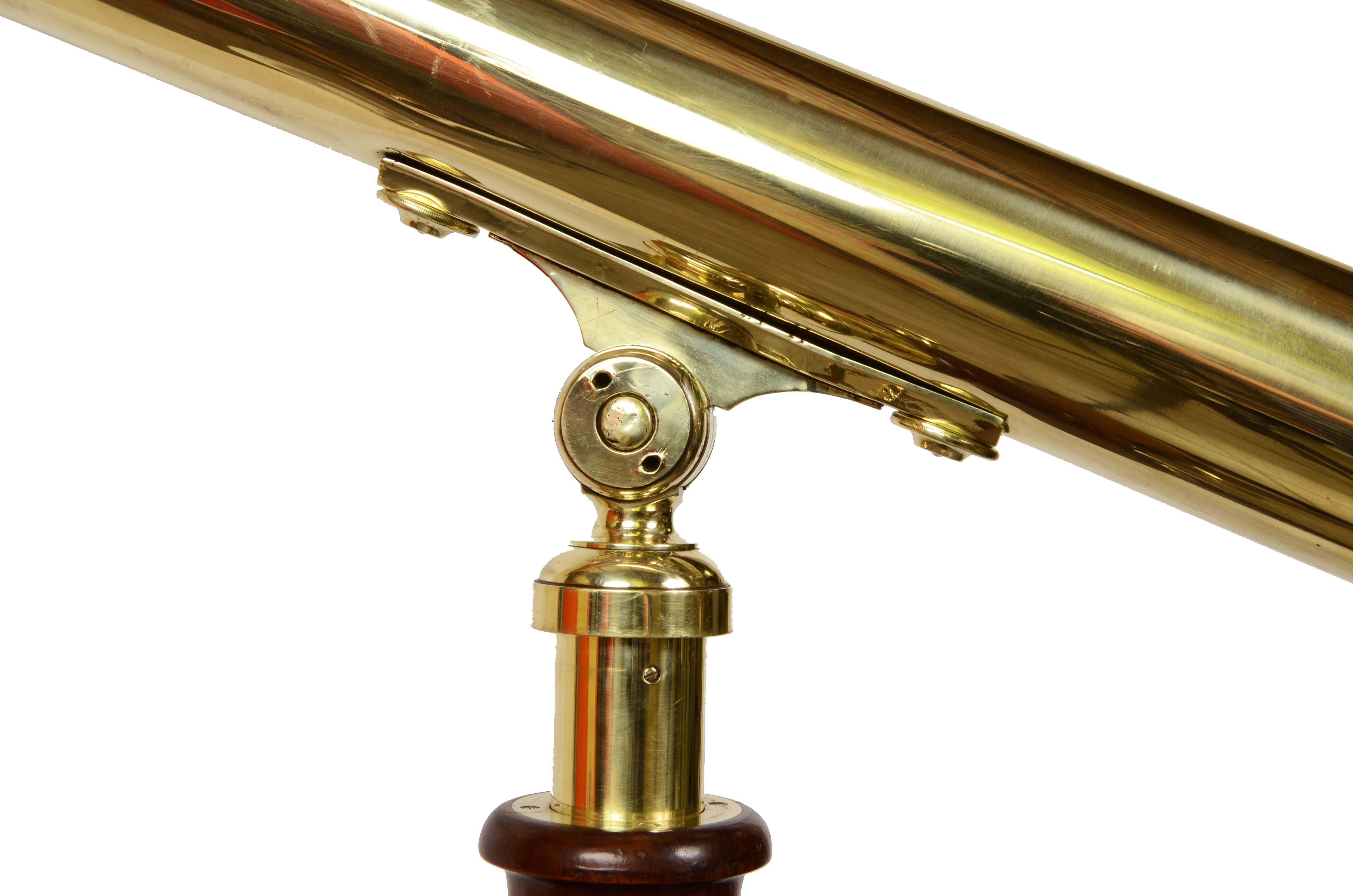 19th Century French Brass Astronomical Telescope Signed Gregoire Opticien Lyon 8