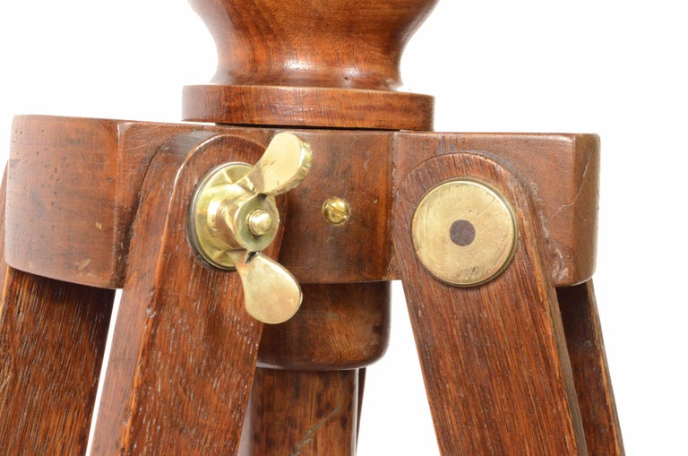 19th Century French Brass Astronomical Telescope Signed Gregoire Opticien Lyon For Sale at 1stDibs