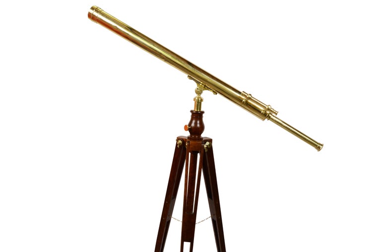 19th Century French Brass Astronomical Telescope Signed Gregoire Opticien Lyon at 1stDibs