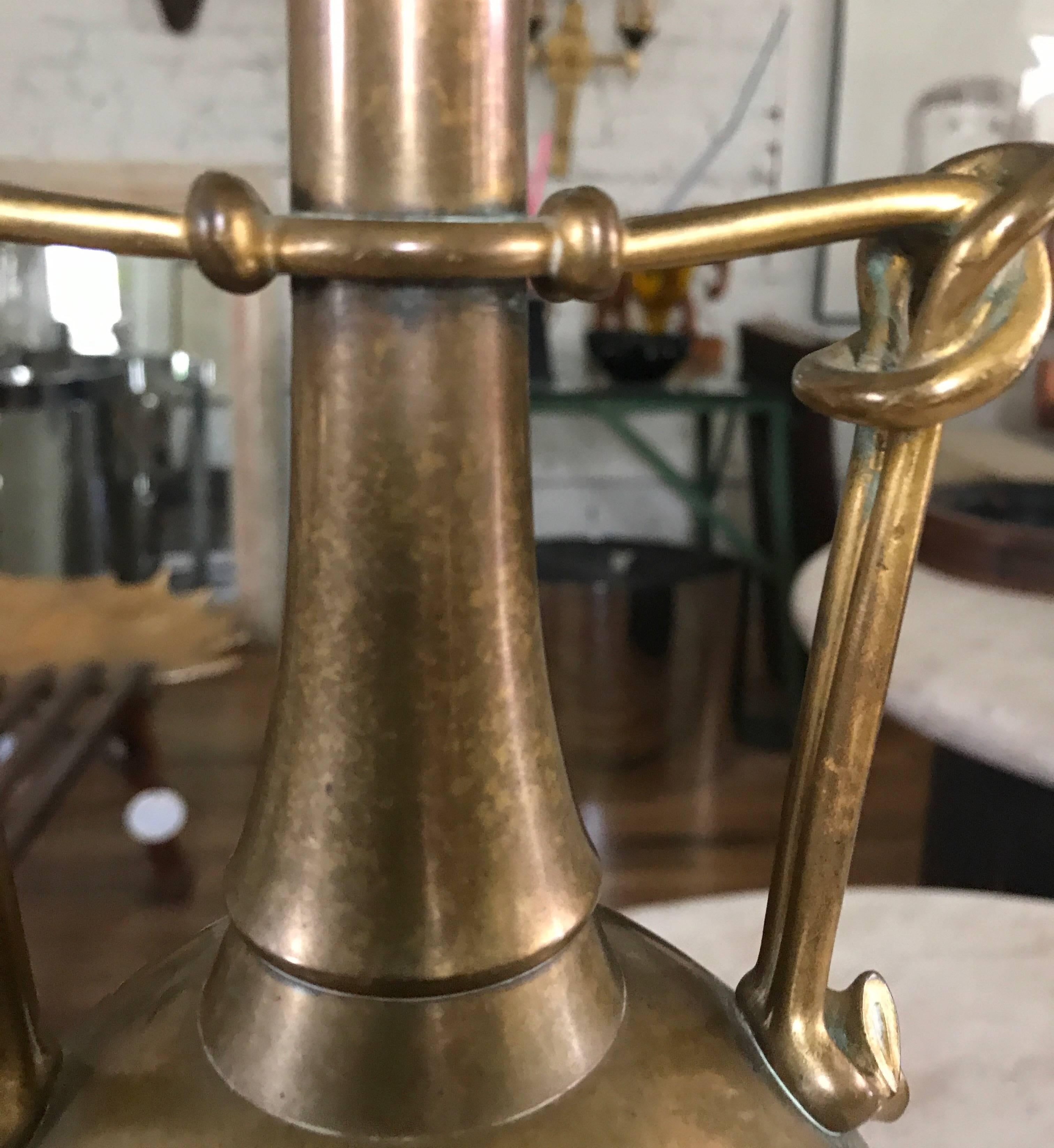  19th Century French Brass Barbedienne Lamp Designed by Henry Cahieux 4