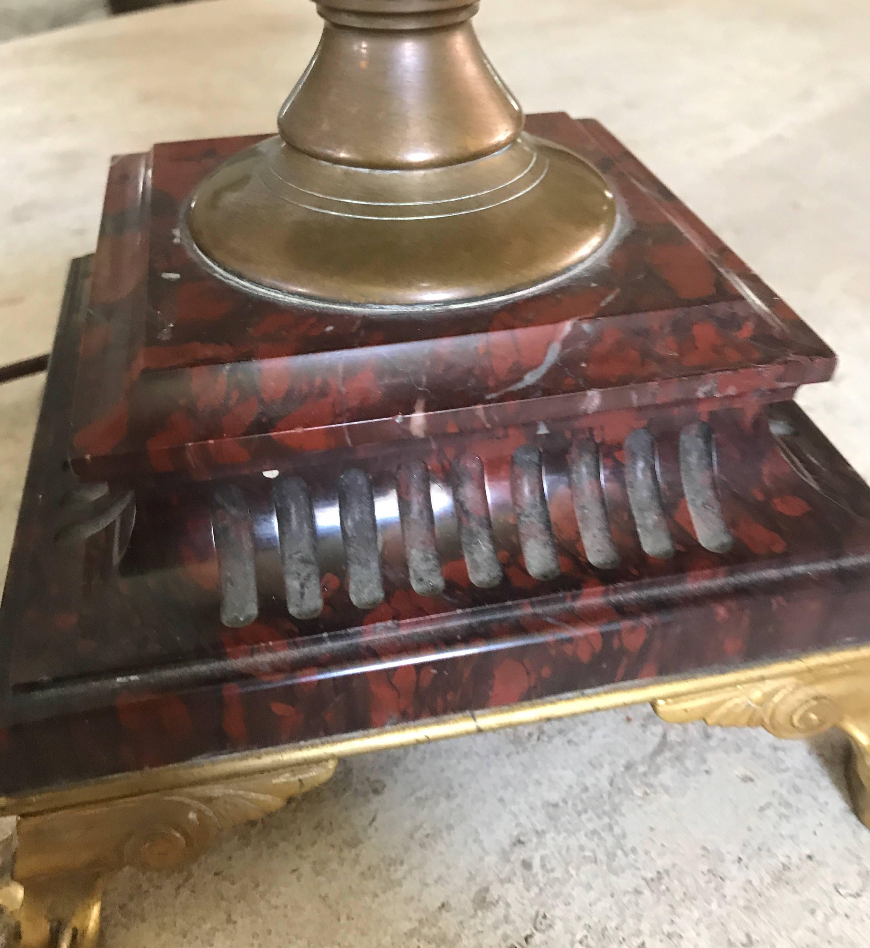  19th Century French Brass Barbedienne Lamp Designed by Henry Cahieux 9