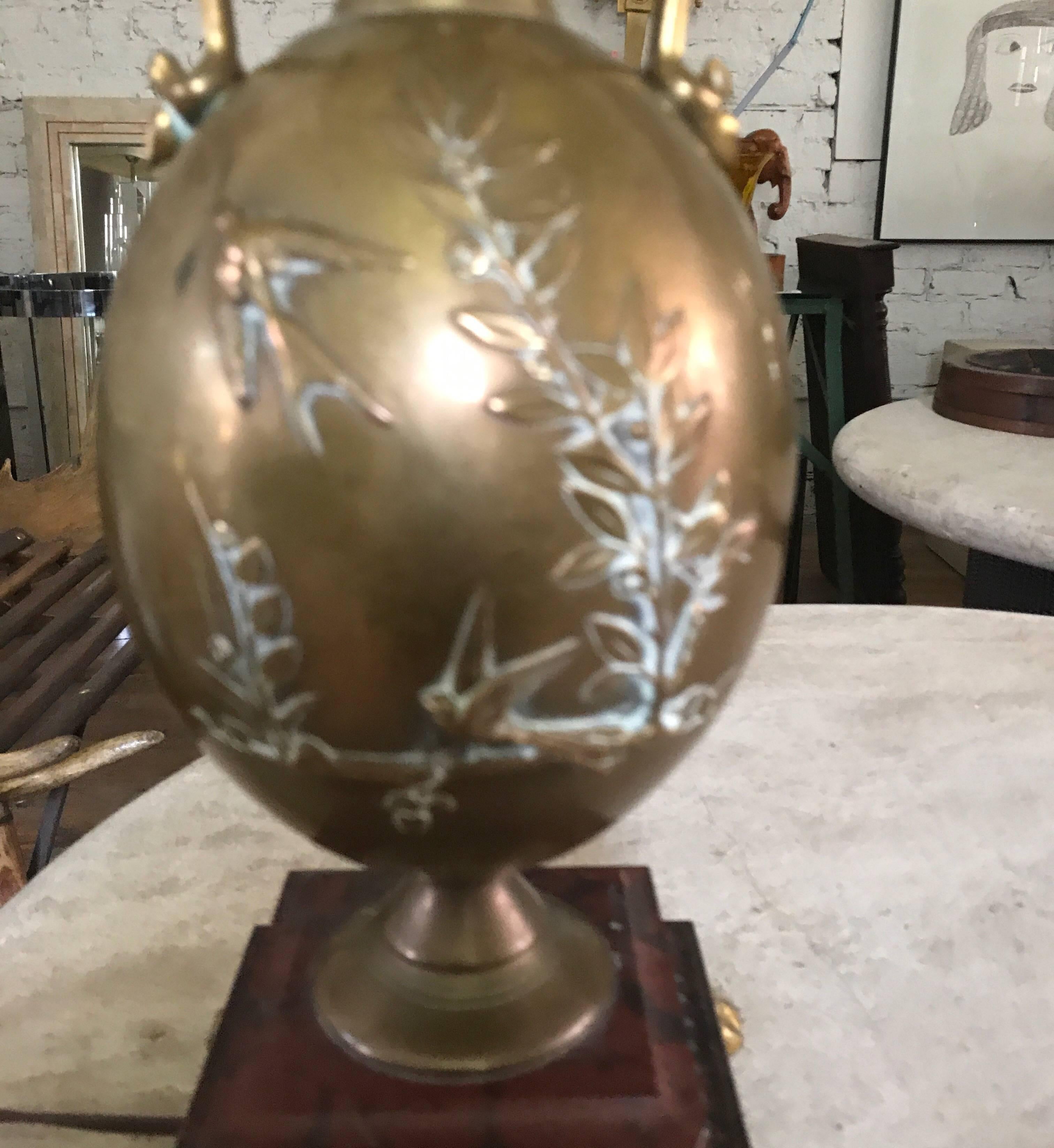  19th Century French Brass Barbedienne Lamp Designed by Henry Cahieux 2