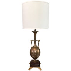 19th Century French Brass Barbedienne Lamp Designed by Henry Cahieux