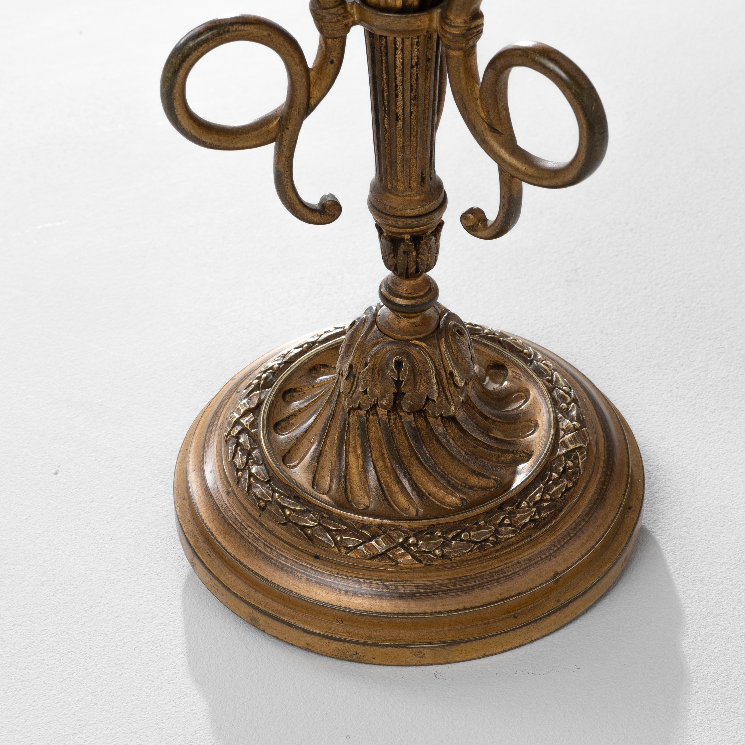 19th Century French Brass Candle Holders, a Pair For Sale 10