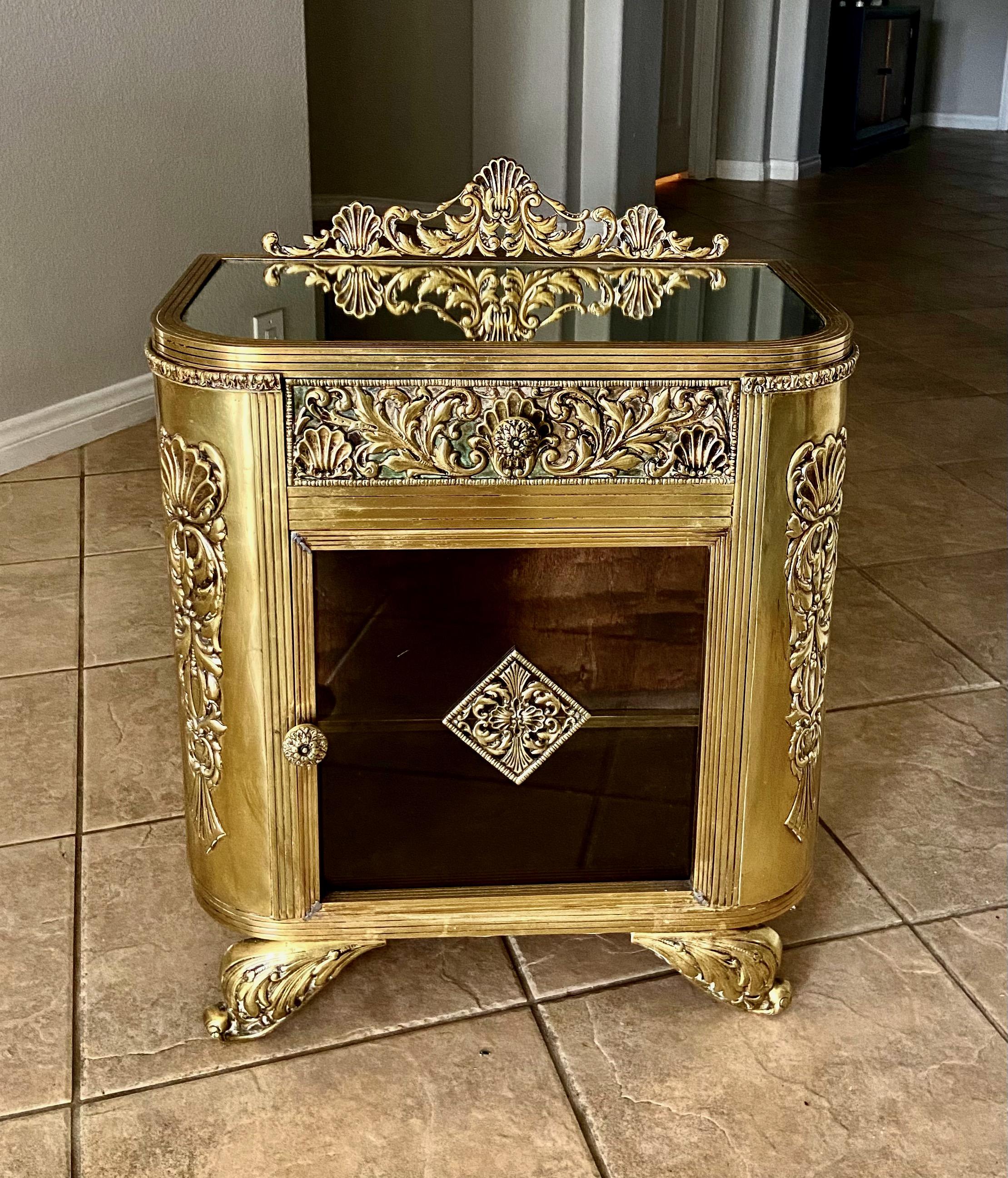 19th Century French Brass Display Cabinet  16