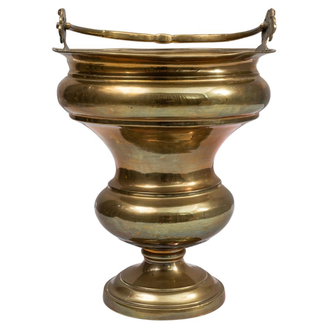 19th Century French Brass Ice Bucket For Sale