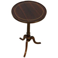 19th Century French Brass Inlaid Rosewood Wine Table