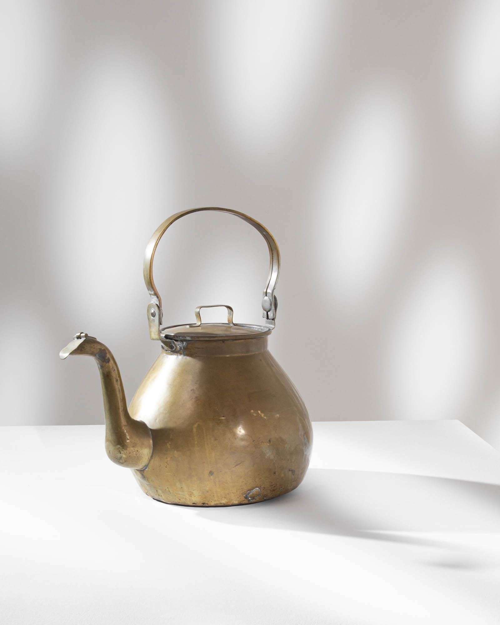 19th Century French Brass Kettle For Sale 1