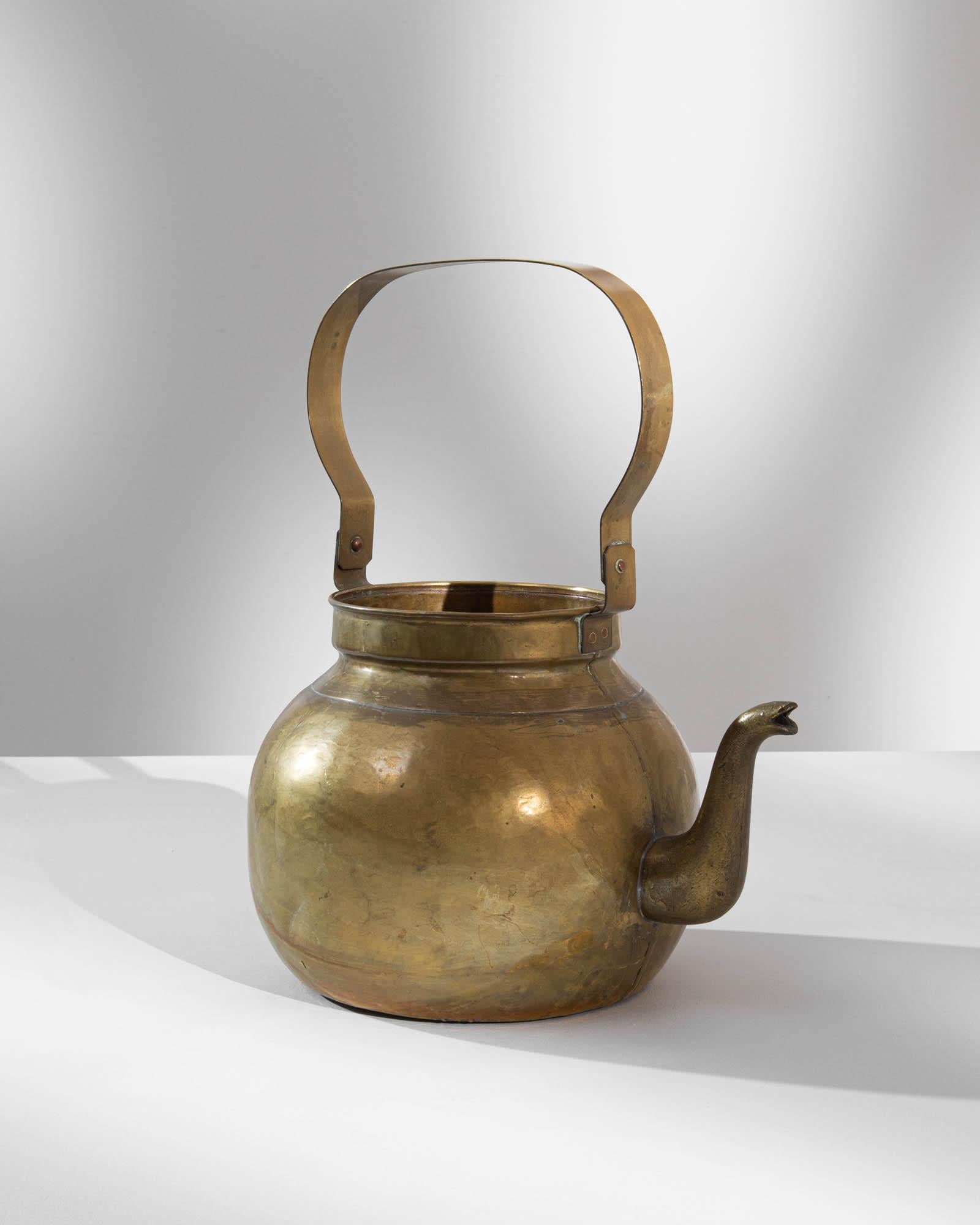 19th Century French Brass Kettle 2