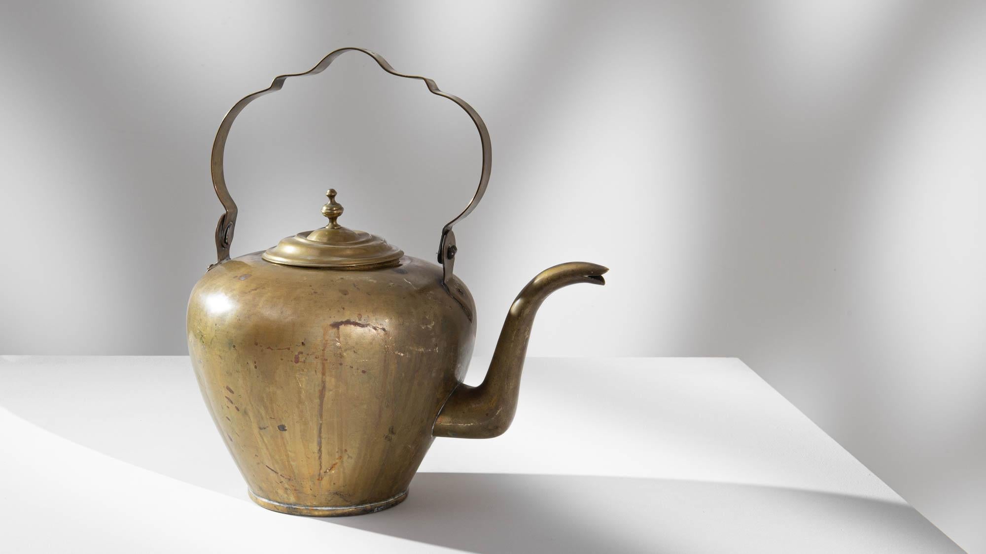 19th Century French Brass Kettle 4
